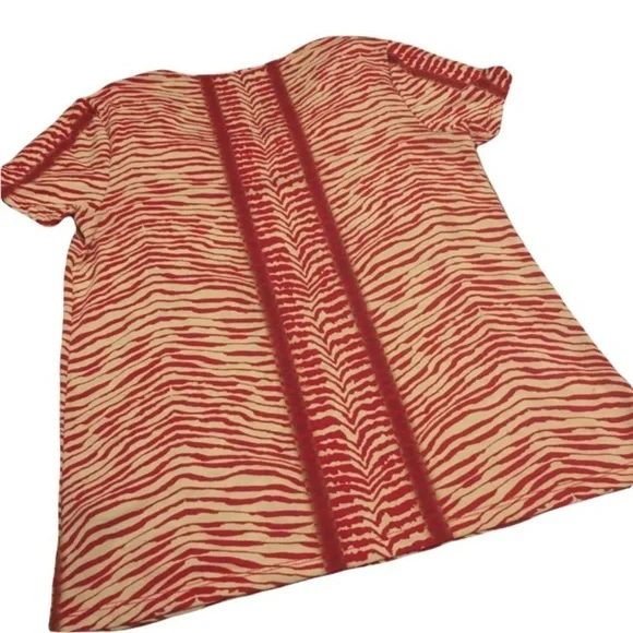 Rafaella Animal Print T-Shirt Blouse Size M - Picture 6 of 8